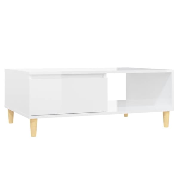 Soffbord - Living Soffbord vit högglans 90x60x35 cm spånskiva