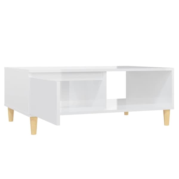 Soffbord - Living Soffbord vit högglans 90x60x35 cm spånskiva