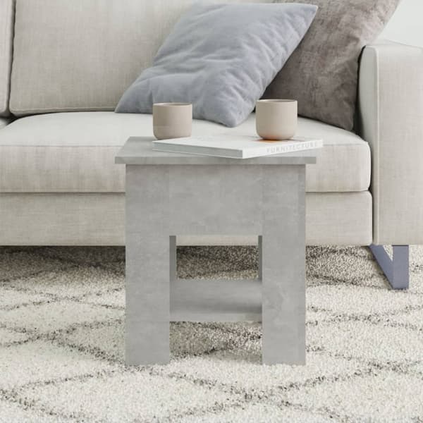 Sofaborde - Living sofabord 40x40x42 cm konstrueret træ betongrå