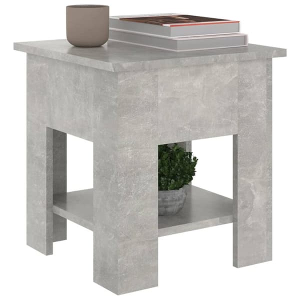 Sofaborde - Living sofabord 40x40x42 cm konstrueret træ betongrå