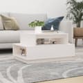 Miniatyrbillede 2 af 9: Sofaborde - Living sofabord 80x55x40,5 cm massivt fyrretræ hvid