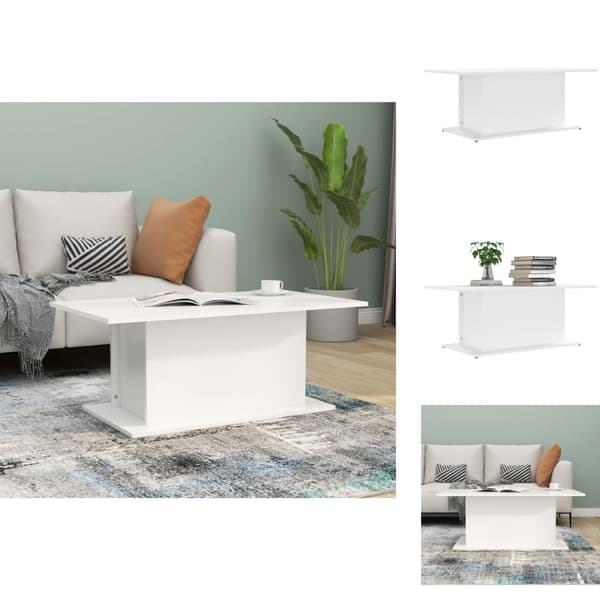 Sofaborde - Living sofabord 102x55,5x40 cm spånplade hvid