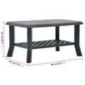 Miniatyrbillede 8 af 8: Sofaborde - Living sofabord 90x60x46 cm plastik antracitgrå