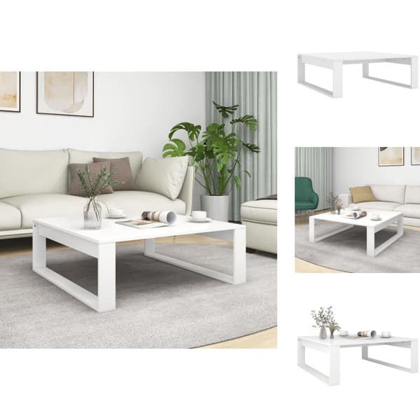 Sofaborde - Living sofabord 100x100x35 cm konstrueret træ hvid