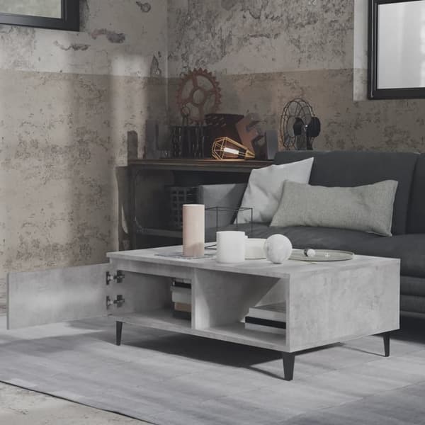 Soffbord - Living Soffbord betonggrå 90x60x35 cm spånskiva