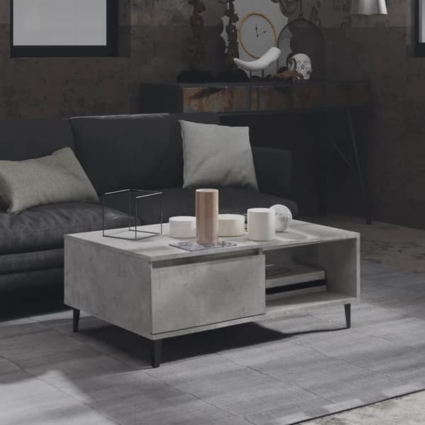 Soffbord - Living Soffbord betonggrå 90x60x35 cm spånskiva