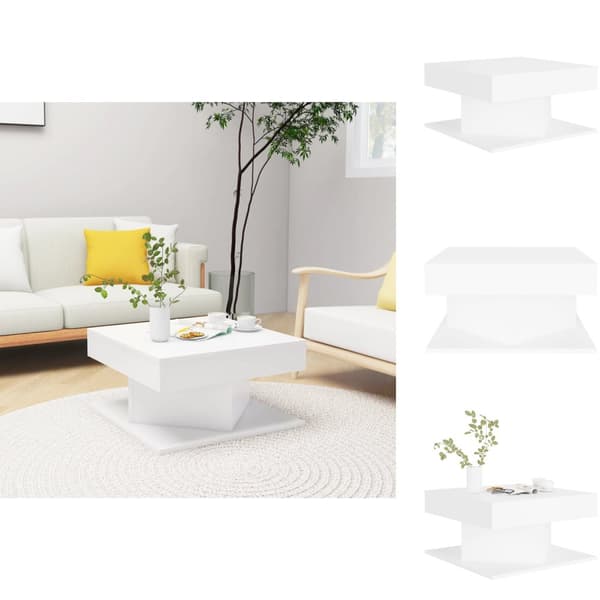 Sofaborde - Living sofabord 57x57x30 cm spånplade hvid
