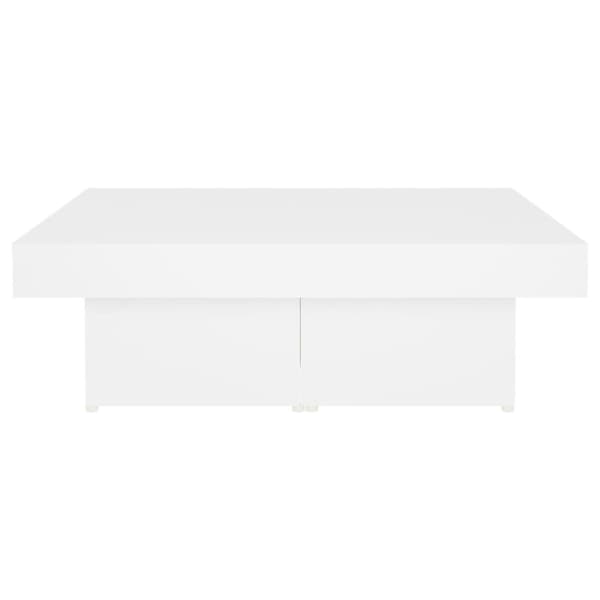 Soffbord - Living Soffbord vit 90x90x28 cm konstruerat trä