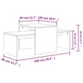Miniatyrbillede 8 af 8: Sofaborde - Living sofabordssæt 100x48x40 cm konstrueret træ sonoma-eg