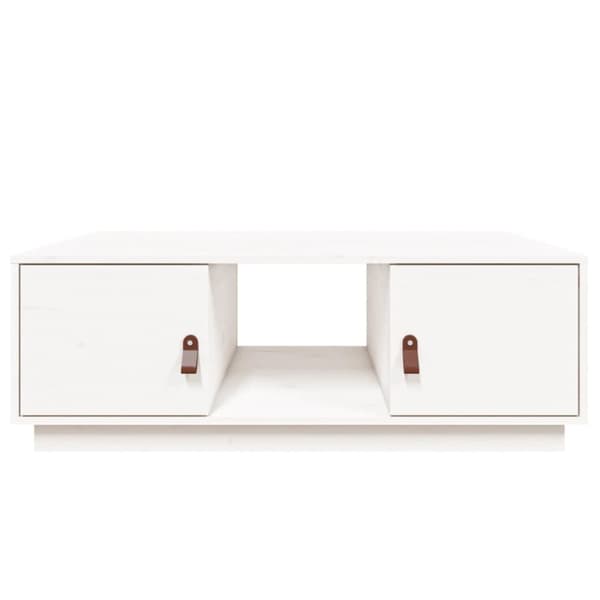 Sofaborde - Living sofabord 100x50x35 cm massivt fyrretræ hvid