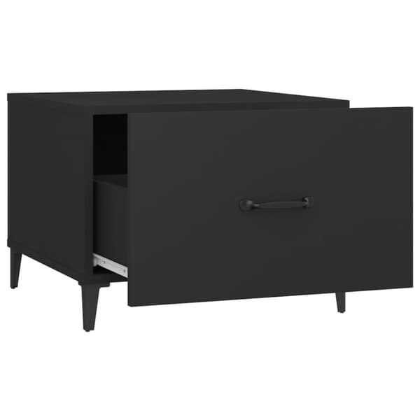 Sofaborde - Living sofabord med metalben 50x50x40 cm sort