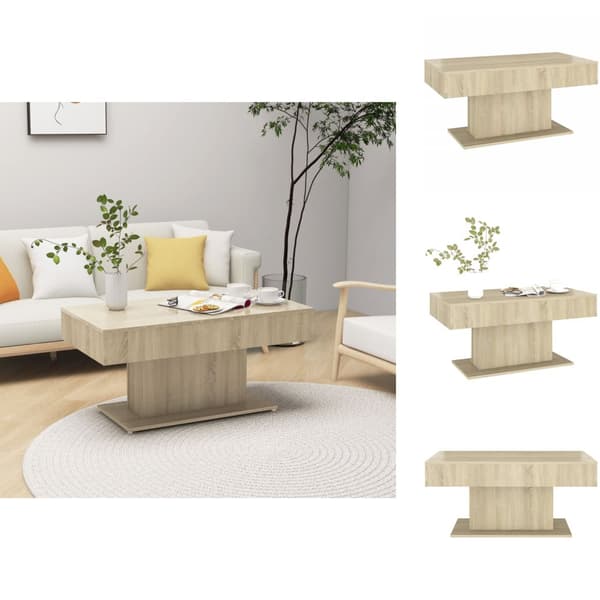 Sofaborde - Living sofabord 96x50x45 cm spånplade sonoma-eg