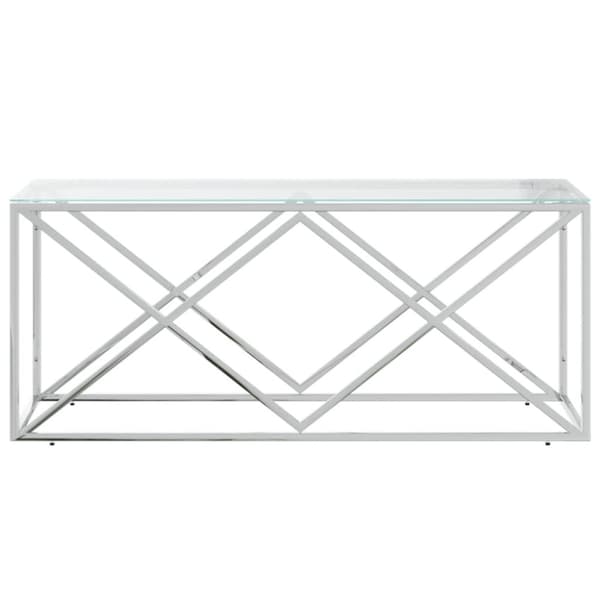 Sofaborde - Living sofabord 110x45x45 cm rustfrit stål og glas