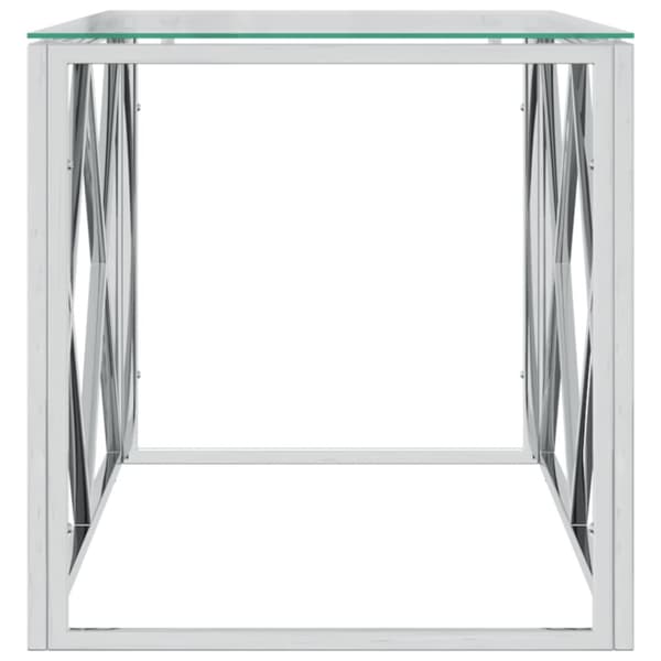 Sofaborde - Living sofabord 110x45x45 cm rustfrit stål og glas