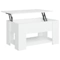 Miniatyrbillede 3 af 9: Sofaborde - Living sofabord 79x49x41 cm konstrueret træ hvid