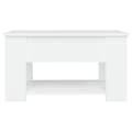 Miniatyrbillede 7 af 9: Sofaborde - Living sofabord 79x49x41 cm konstrueret træ hvid