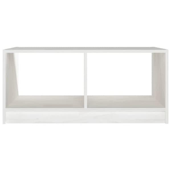 Soffbord - Living Soffbord vit 75x50x33,5 cm massiv furu