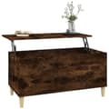 Miniatyrbillede 6 af 11: Sofaborde - Living sofabord 90x44,5x45 cm konstrueret træ røget egetræsfarve