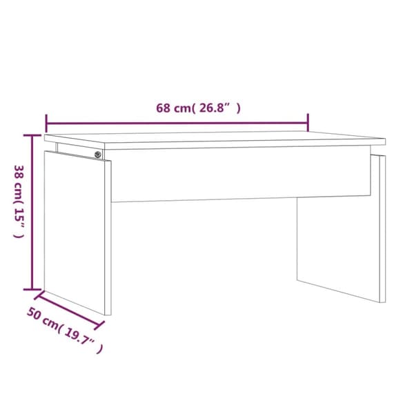 Soffbord - Living Soffbord brun ek 68x50x38 cm konstruerat trä