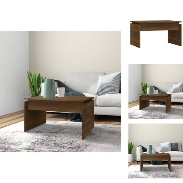 Soffbord - Living Soffbord brun ek 68x50x38 cm konstruerat trä