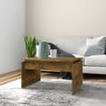 Miniatyrbillede 4 af 9: Sofaborde - Living sofabord 68x50x38 cm konstrueret træ røget egetræsfarve