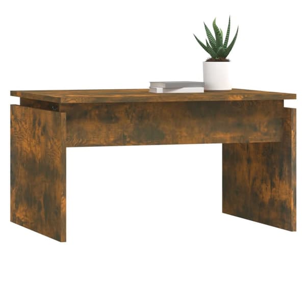 Sofaborde - Living sofabord 68x50x38 cm konstrueret træ røget egetræsfarve