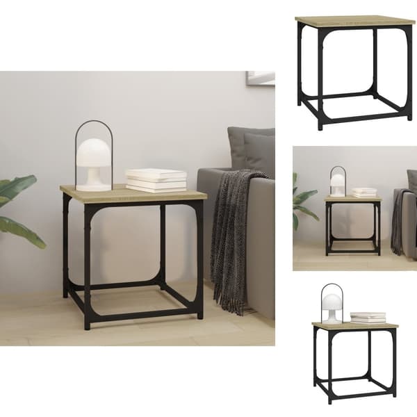 Sofaborde - Living sidebord 40x40x40 cm konstrueret træ sonoma-eg