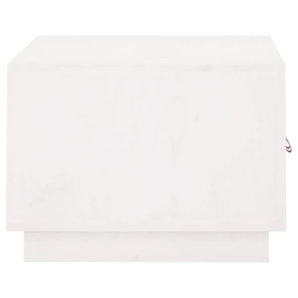 Sofaborde - Living sofabord 80x50x35 cm massivt fyrretræ hvid