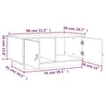 Miniatyrbillede 11 af 11: Sofaborde - Living sofabord 80x50x35 cm massivt fyrretræ hvid