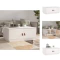 Miniatyrbillede 1 af 11: Sofaborde - Living sofabord 80x50x35 cm massivt fyrretræ hvid