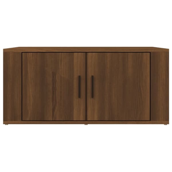 Sofaborde - Living sofabord 80x50x36 cm konstrueret træ brun egetræsfarve