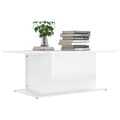 Miniatyrbillede 4 af 8: Sofaborde - Living sofabord 102x55,5x40 cm spånplade hvid højglans