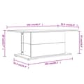 Miniatyrbillede 8 af 8: Sofaborde - Living sofabord 102x55,5x40 cm spånplade hvid højglans