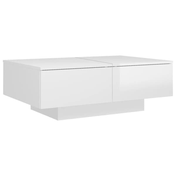 Soffbord - Living Soffbord vit högglans 90x60x31 cm spånskiva