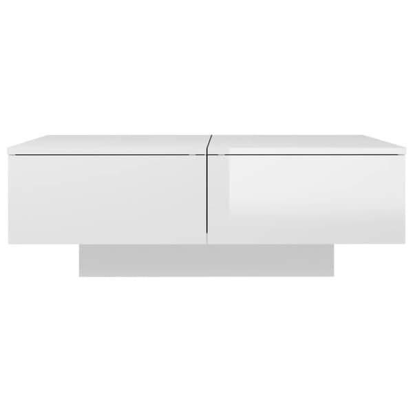 Soffbord - Living Soffbord vit högglans 90x60x31 cm spånskiva