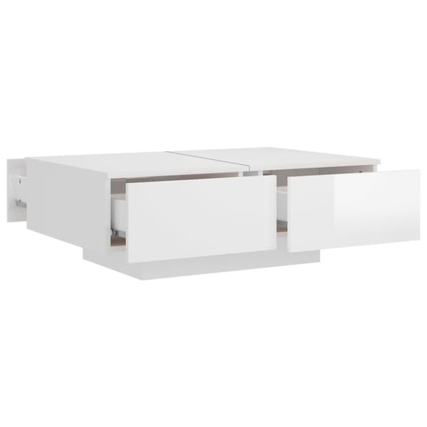 Soffbord - Living Soffbord vit högglans 90x60x31 cm spånskiva