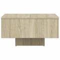 Miniatyrbillede 8 af 11: Sofaborde - Living sofabord 60x60x31,5 cm spånplade sonoma-eg