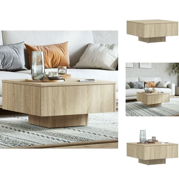 Sofaborde - Living sofabord 60x60x31,5 cm spånplade sonoma-eg