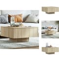Miniatyrbillede 1 af 11: Sofaborde - Living sofabord 60x60x31,5 cm spånplade sonoma-eg