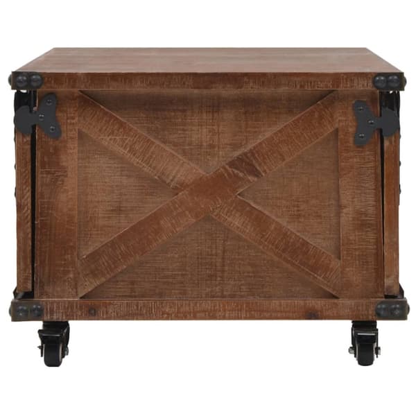 Sofaborde - Living sofabord i massivt grantræ 91 x 51 x 38 cm brun