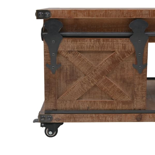 Sofaborde - Living sofabord i massivt grantræ 91 x 51 x 38 cm brun