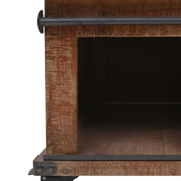Sofaborde - Living sofabord i massivt grantræ 91 x 51 x 38 cm brun