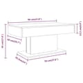 Miniatyrbillede 8 af 8: Sofaborde - Living sofabord 96x50x45 cm konstrueret træ røget egetræsfarve