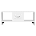 Miniatyrbillede 6 af 9: Sofaborde - Living sofabord 102x50x40 cm konstrueret træ hvid