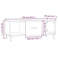 Miniatyrbillede 9 af 9: Sofaborde - Living sofabord 102x50x40 cm konstrueret træ hvid