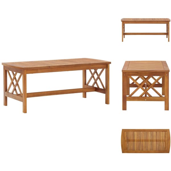 Sofaborde - Living sofabord 102x50x43 cm massivt akacietræ