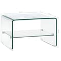 Miniatyrbillede 6 af 6: Sofaborde - Living sofabord 50 x 45 x 33 cm hærdet glas transparent