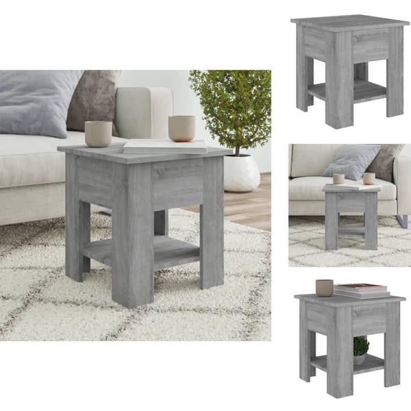 Sofaborde - Living sofabord 40x40x42 cm konstrueret træ sonoma-eg