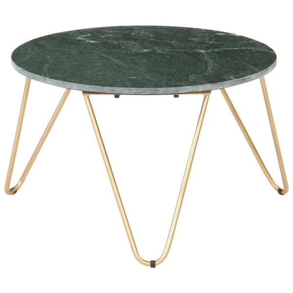 Sofaborde - Living sofabord ægte sten med marmortekstur 65x65x42 cm grøn