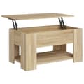 Miniatyrbillede 3 af 9: Sofaborde - Living sofabord 79x49x41 cm konstrueret træ sonoma-eg